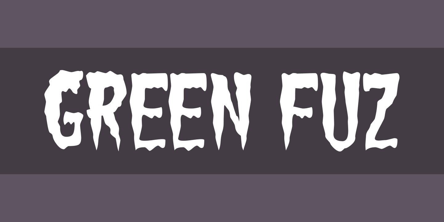 Beispiel einer Green Fuz-Schriftart #1